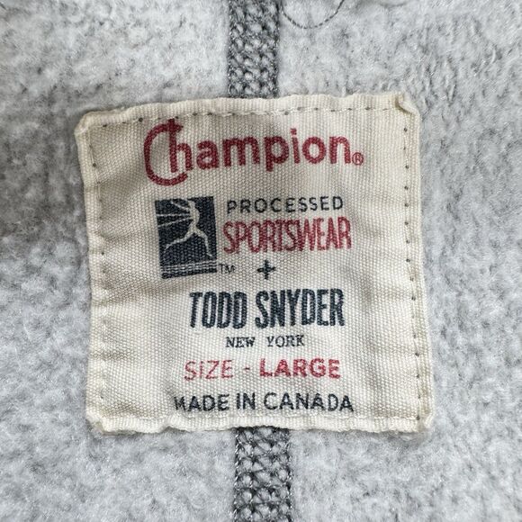 Champion x Todd Snyder Joggers Sweatpants Men's L Gray Drawstring Cargo Pocket - Picture 7 of 15